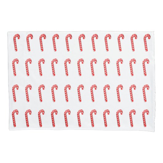 Candy Canes, Set von zwei, Standard Pillow Hüllen Kissenbezug (Vorderseite-Links)