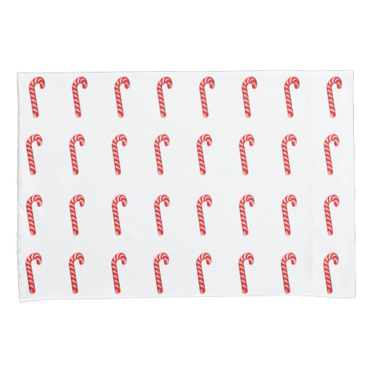 Candy Canes, Set von zwei, Standard Pillow Hüllen Kissenbezug (Vorderseite-Rechts)