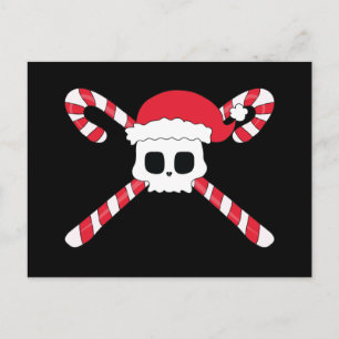 Candy Canes Skull Santa Hat Weihnachten
