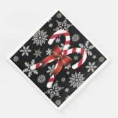 Candy Canes Snowflakes Serviette (Ecke)