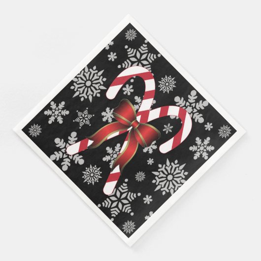 Candy Canes Snowflakes Serviette (Ecke)