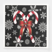 Candy Canes Snowflakes Serviette (Vorderseite)