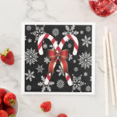 Candy Canes Snowflakes Serviette (Beispiel)