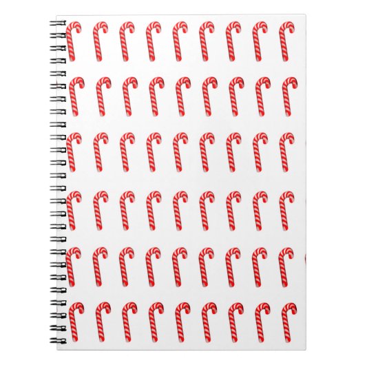 Candy Canes Spiral Foto Notebook Notizblock (Vorderseite)
