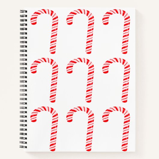Candy Canes Spiral Notebook Notizblock (Vorderseite)