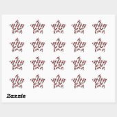 Candy Canes Stern-Aufkleber (Blatt)