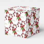 Candy Canes Stripe mit Holly und Bow Geschenkschachtel (Vorderseite)