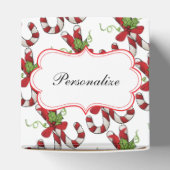 Candy Canes Stripe mit Holly und Bow Geschenkschachtel (Oben)