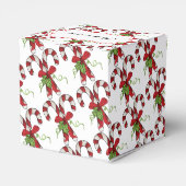 Candy Canes Stripe mit Holly und Bow Geschenkschachtel (Rückseite)