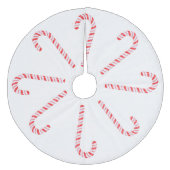 Candy Canes Tree Skirt Fleece Weihnachtsbaumdecke (Vorderseite)