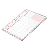 Candy Canes und Bows monatlich, um Planer aufzulis Notizblock (angewinkelt)