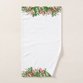 Candy Canes und Christmas Holly Badhandtuch Set (Handtuch)