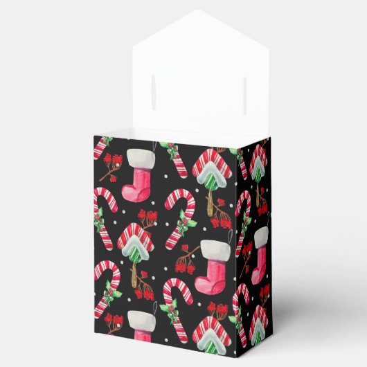 Candy Canes und Christmas Strumpfs Geschenkschachtel (Geöffnet)