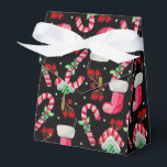 Candy Canes und Christmas Strumpfs Geschenkschachtel<br><div class="desc">Rett das Packpapier und verwende stattdessen diese kleine Geschenkboxen.</div>