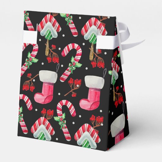 Candy Canes und Christmas Strumpfs Geschenkschachtel (Rückseite)