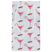Candy Canes und Cocktails Muster Weihnachten Kleine Geschenktüte (Vorderseite)