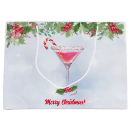 Candy Canes und Cocktails Weihnachtsfeier Große Geschenktüte