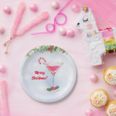 Candy Canes und Cocktails Weihnachtsfeier Pappteller (Party)