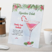 Candy Canes und Cocktails Weihnachtsfeier Sockelschild (In Situ)