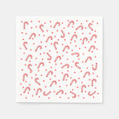 Candy Canes und Dots Paper Napkins Serviette (Vorderseite)