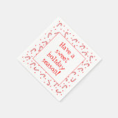 Candy Canes und Dots Paper Napkins Serviette (Ecke)