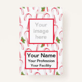 Candy Canes und Holly Abzeichen Ausweis (Vorderseite)