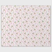 Candy Canes und Holly Wrapping Paper Geschenkpapier (Flach)