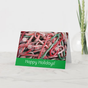 Candy Canes und Pfefferminz Weihnachtsfeiertag Feiertagskarte