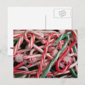 Candy Canes und Pfefferminz Weihnachtsfeiertag Feiertagspostkarte (Vorne/Hinten)