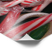 Candy Canes und Pfefferminz Weihnachtsfeiertag Fotodruck (Ecke)
