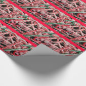 Candy Canes und Pfefferminz Weihnachtsfeiertag Geschenkpapier (Ecke)