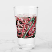 Candy Canes und Pfefferminz Weihnachtsfeiertag Glas (Rückseite)