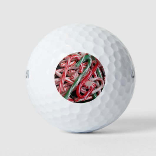 Candy Canes und Pfefferminz Weihnachtsfeiertag Golfball (Vorderseite)