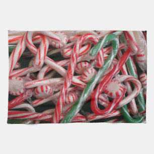 Candy Canes und Pfefferminz Weihnachtsfeiertag Handtuch