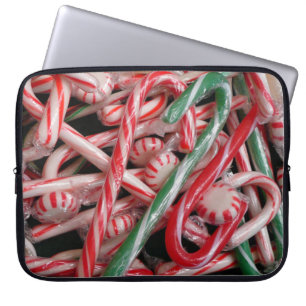 Candy Canes und Pfefferminz Weihnachtsfeiertag Laptopschutzhülle