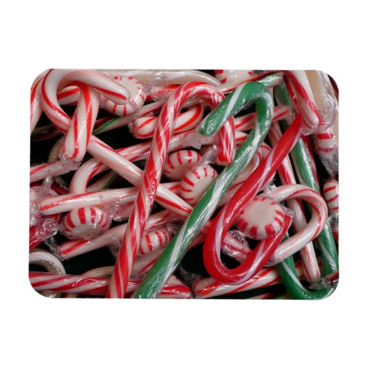Candy Canes und Pfefferminz Weihnachtsfeiertag Magnet (Horizontal)