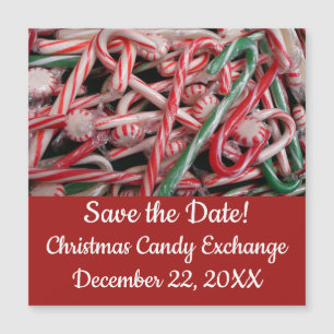 Candy Canes und Pfefferminz Weihnachtsfeiertag Magnetkarte