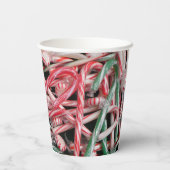 Candy Canes und Pfefferminz Weihnachtsfeiertag Pappbecher (Rückseite)