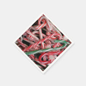 Candy Canes und Pfefferminz Weihnachtsfeiertag Serviette (Ecke)