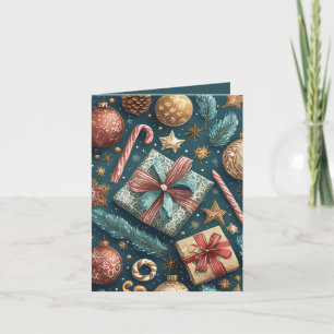 Candy Canes und Prestige Urlaub Feiertagskarte