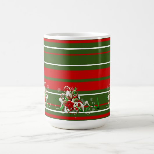 Candy Canes und Ribbons Kaffeetasse (Mittel)