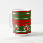 Candy Canes und Ribbons Kaffeetasse (Vorderseite Links)