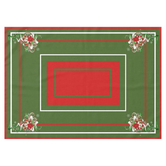 Candy Canes und Ribbons Tischdecke (Vorderseite (Horizontal))