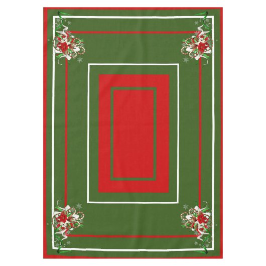 Candy Canes und Ribbons Tischdecke (Vorderseite)