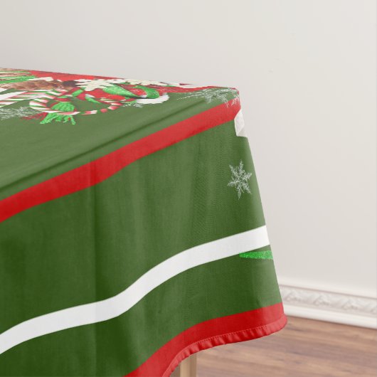 Candy Canes und Ribbons Tischdecke (Beispiel)