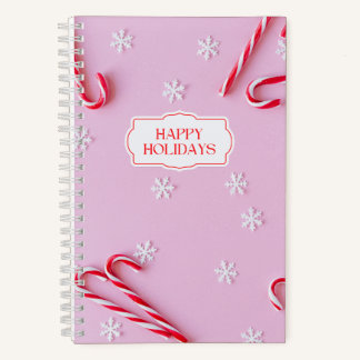 Candy Canes und Snowflakes Notizblock
