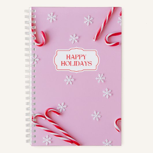 Candy Canes und Snowflakes Notizblock (Vorderseite)