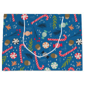 Candy Canes und Wrapped Christmas Candy Große Geschenktüte (Vorderseite)