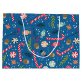 Candy Canes und Wrapped Christmas Candy Große Geschenktüte (Rückseite)