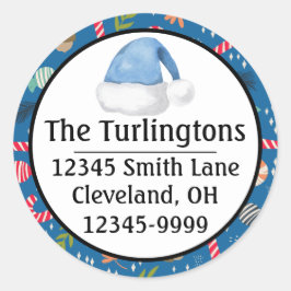 Candy Canes und Wrapped Christmas Candy Runder Aufkleber